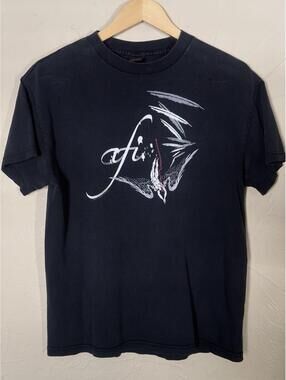 Vtg AFI Fallen Angel Band Shirt Adult Small 2006 Cinder Block East Bay Hardcore